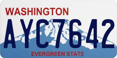 WA license plate AYC7642