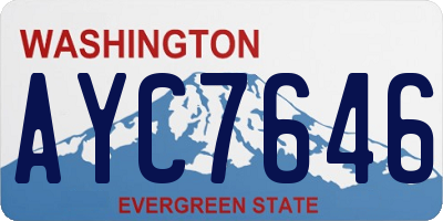 WA license plate AYC7646