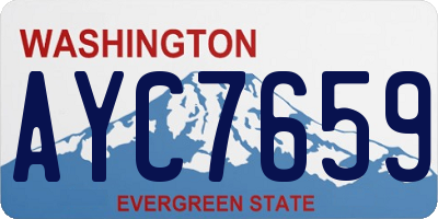 WA license plate AYC7659