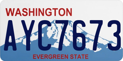 WA license plate AYC7673