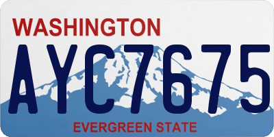 WA license plate AYC7675