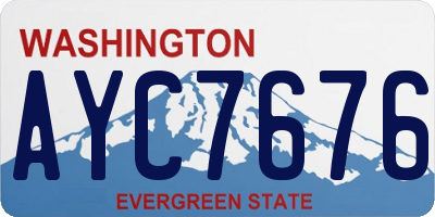 WA license plate AYC7676