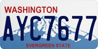 WA license plate AYC7677