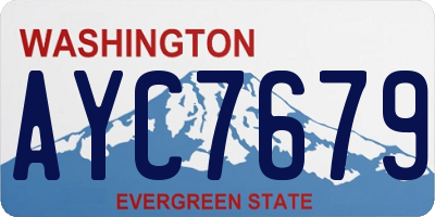 WA license plate AYC7679