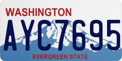 WA license plate AYC7695