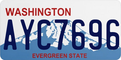 WA license plate AYC7696