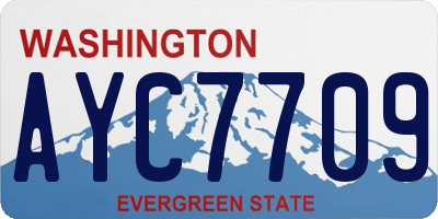 WA license plate AYC7709