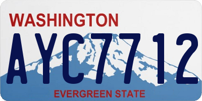 WA license plate AYC7712