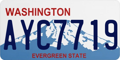 WA license plate AYC7719