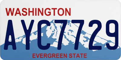 WA license plate AYC7729