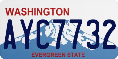 WA license plate AYC7732