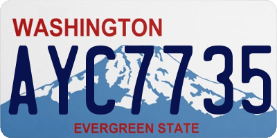 WA license plate AYC7735