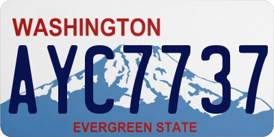 WA license plate AYC7737