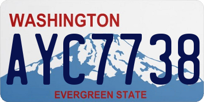 WA license plate AYC7738