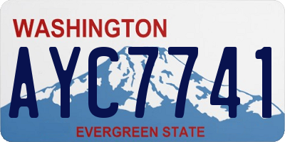 WA license plate AYC7741