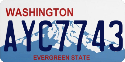 WA license plate AYC7743