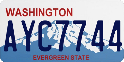 WA license plate AYC7744