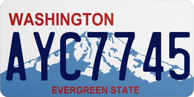 WA license plate AYC7745