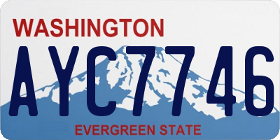 WA license plate AYC7746