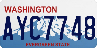 WA license plate AYC7748
