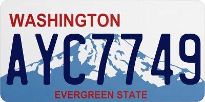 WA license plate AYC7749