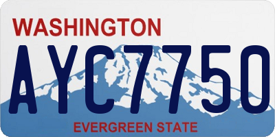 WA license plate AYC7750
