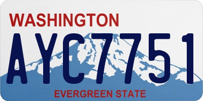 WA license plate AYC7751