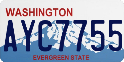 WA license plate AYC7755
