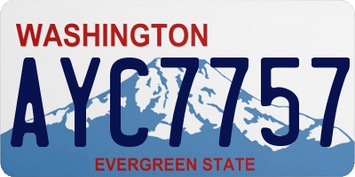 WA license plate AYC7757