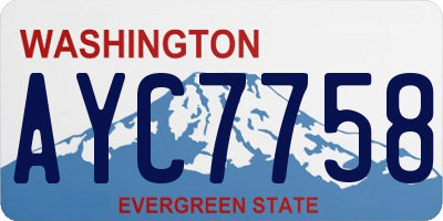 WA license plate AYC7758