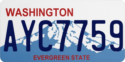 WA license plate AYC7759