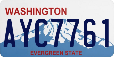 WA license plate AYC7761