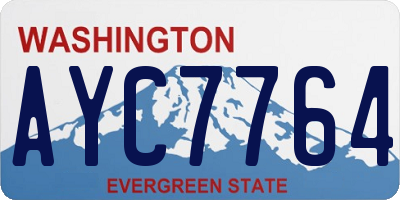 WA license plate AYC7764