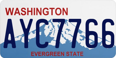 WA license plate AYC7766
