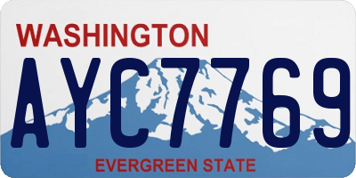 WA license plate AYC7769