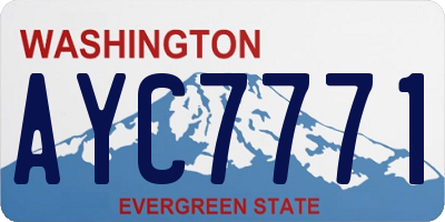 WA license plate AYC7771