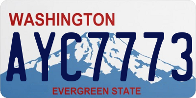 WA license plate AYC7773
