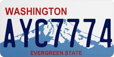 WA license plate AYC7774