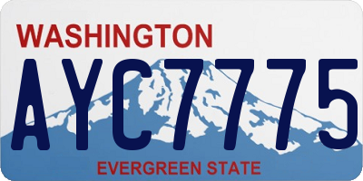 WA license plate AYC7775