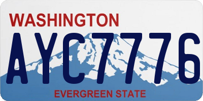 WA license plate AYC7776