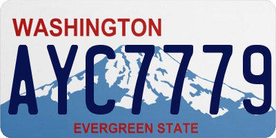 WA license plate AYC7779