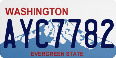 WA license plate AYC7782