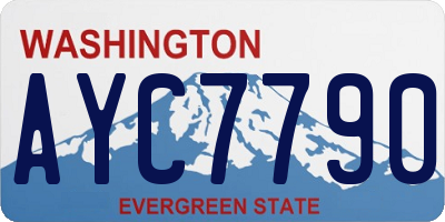 WA license plate AYC7790
