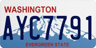 WA license plate AYC7791