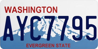 WA license plate AYC7795