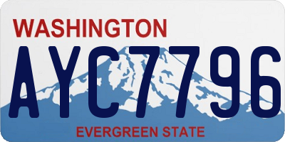 WA license plate AYC7796