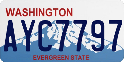 WA license plate AYC7797