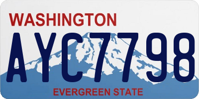 WA license plate AYC7798