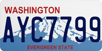 WA license plate AYC7799