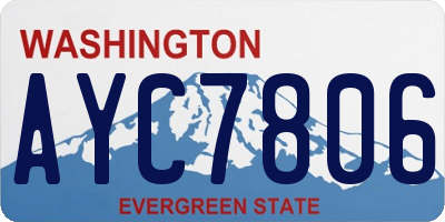 WA license plate AYC7806